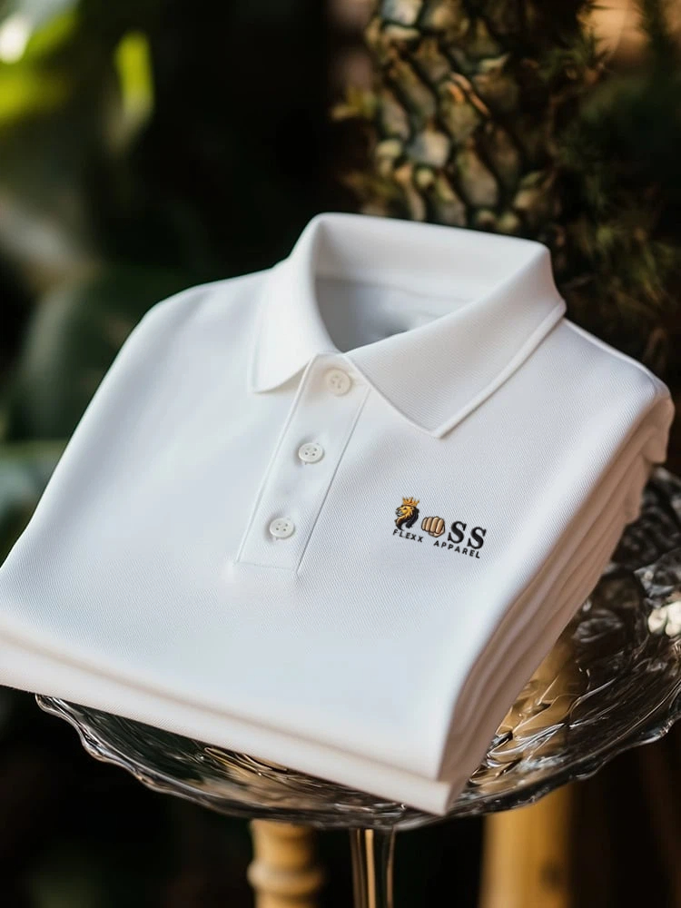 Camisa polo ejecutivo casual Button de manga corta para hombre