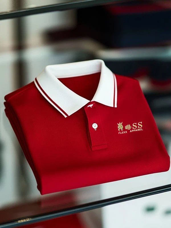 Camisa polo clásico ejecutivo Logo de manga corta para hombre