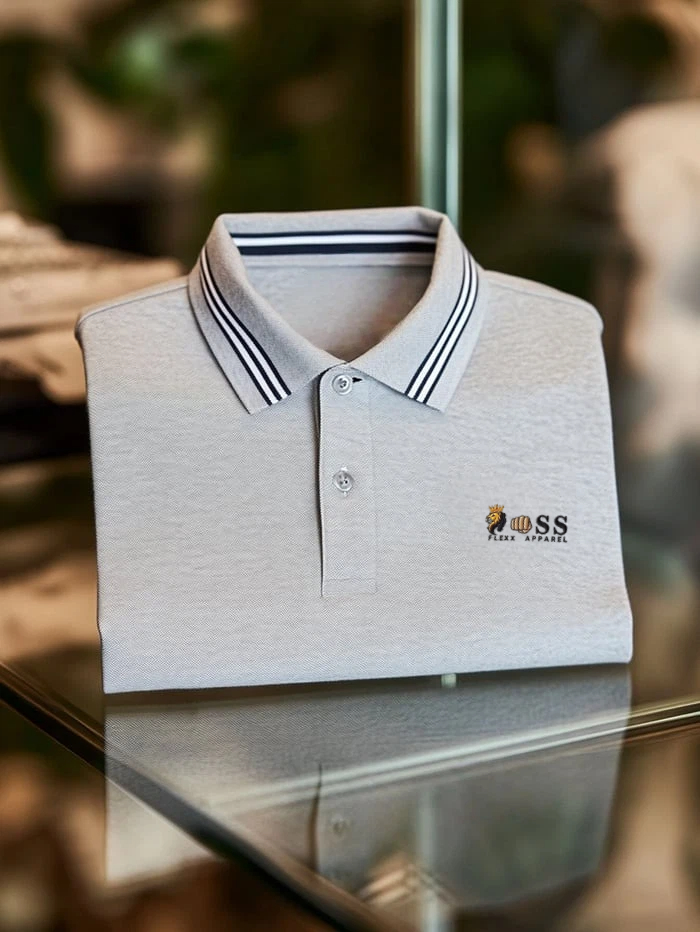 Camisa polo clásico ejecutivo Button de manga corta para hombre