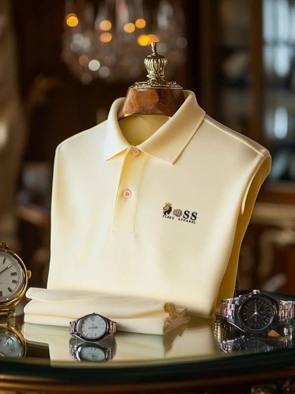 Camisa polo ejecutivo Alligator estampado casual Button de manga corta para hombre