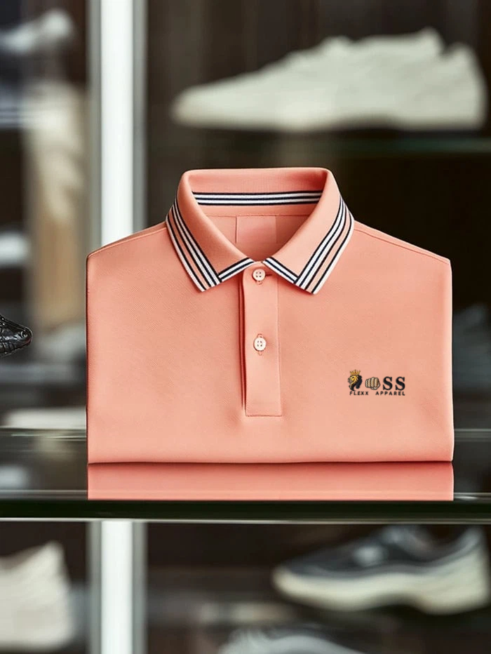 Camisa polo clásico ejecutivo Button de manga corta para hombre