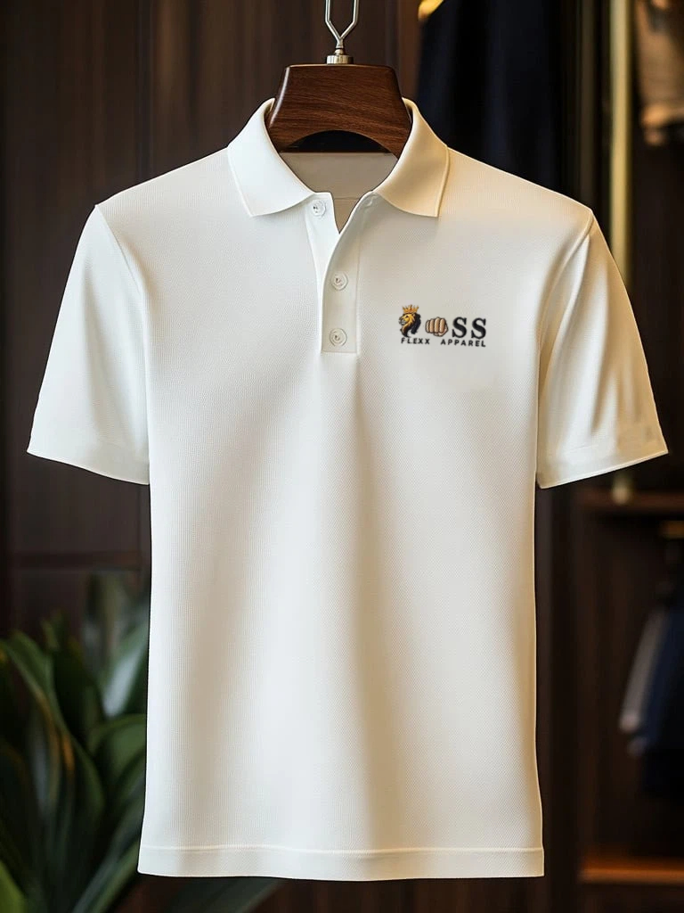 Camisa polo ejecutivo casual Button de manga corta para hombre