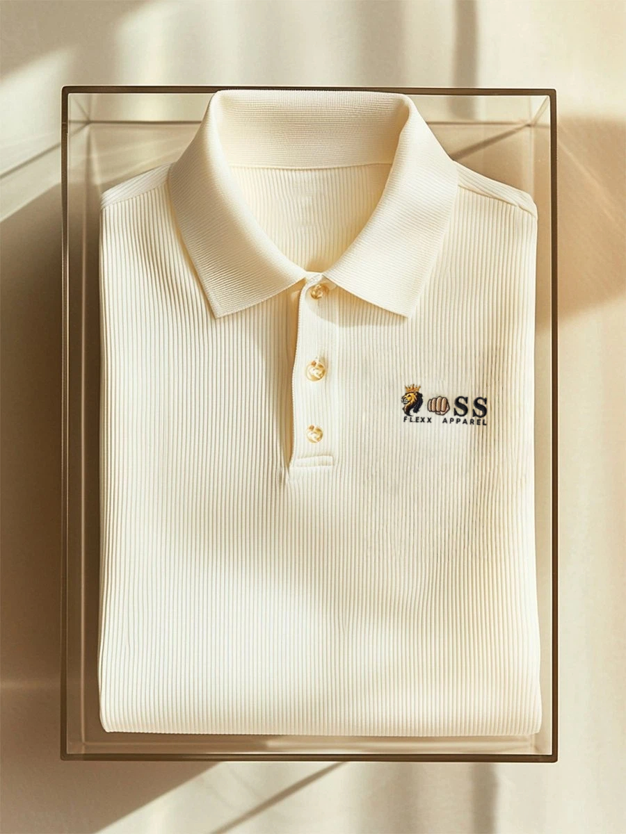Camisa polo ejecutivo casual Button de manga corta para hombre
