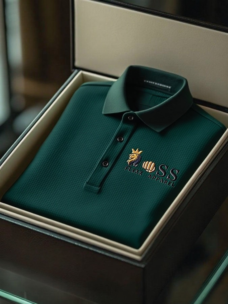 para hombre de moda ejecutivo Style Letter estampado Waffle casual de manga corta camisa polo