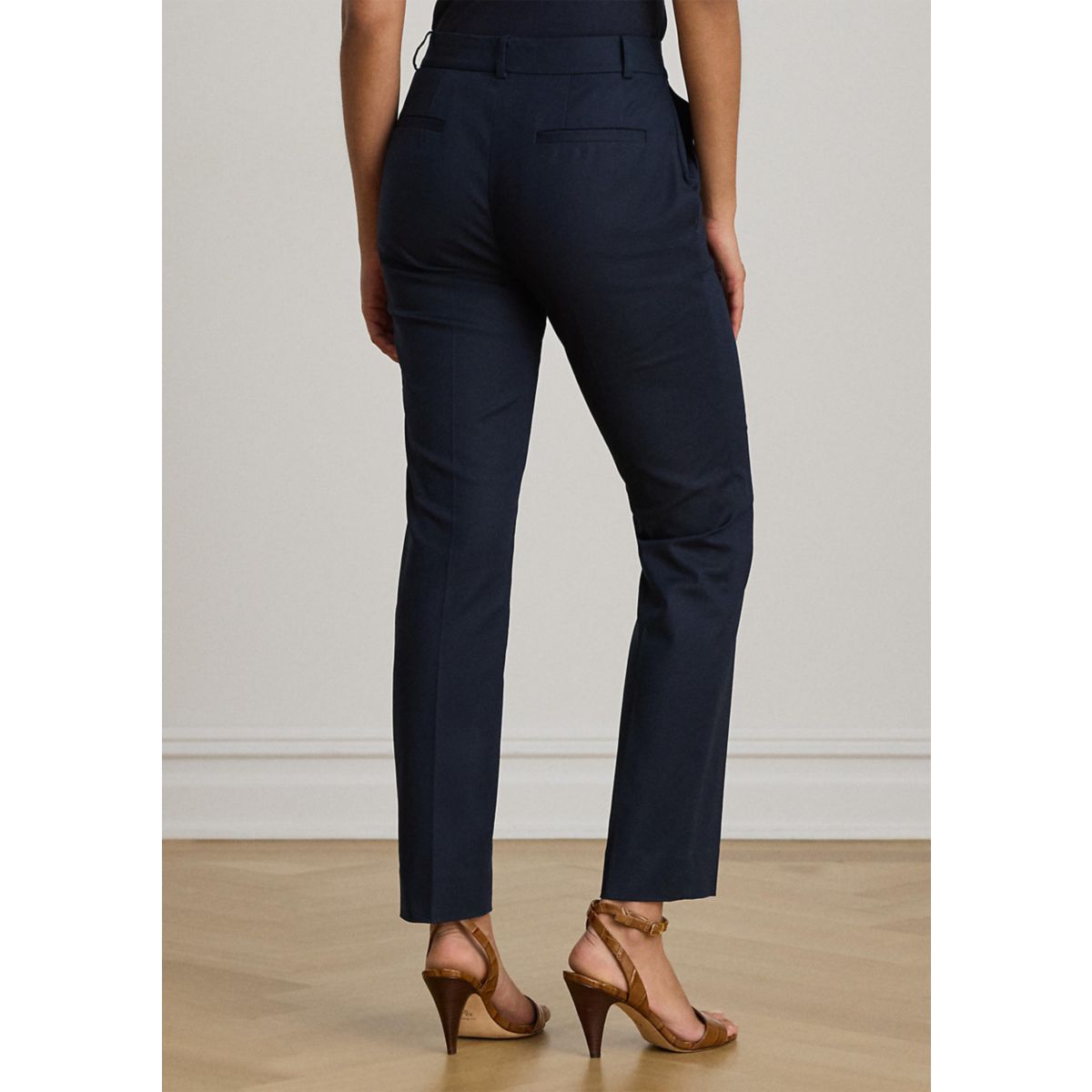 Double-Faced Cotton Slim Straight Pants - 2