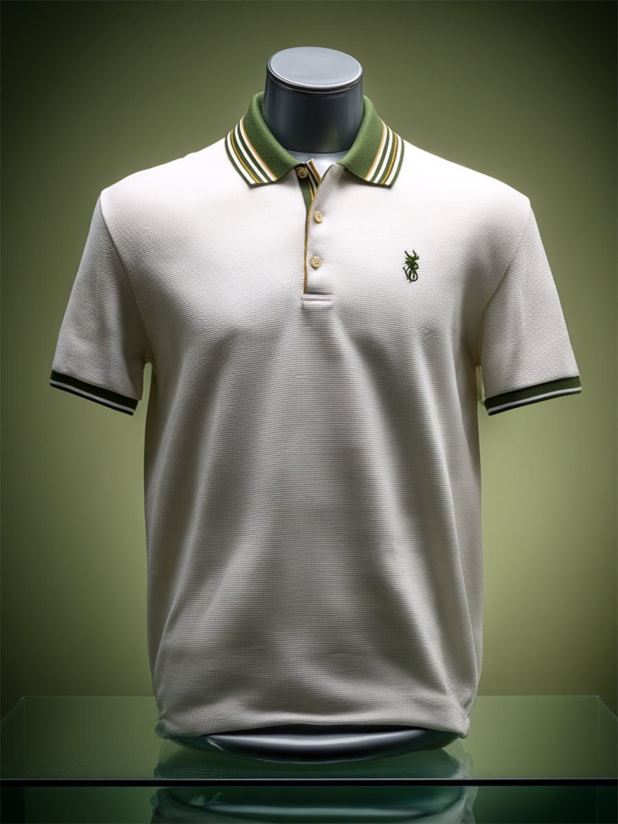 Camisa polo ejecutivo casual Button de manga corta para hombre