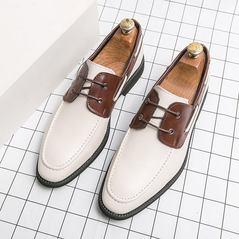 Zapatos Trendy ejecutivo casual Pointed Derby Faux cuero para hombre