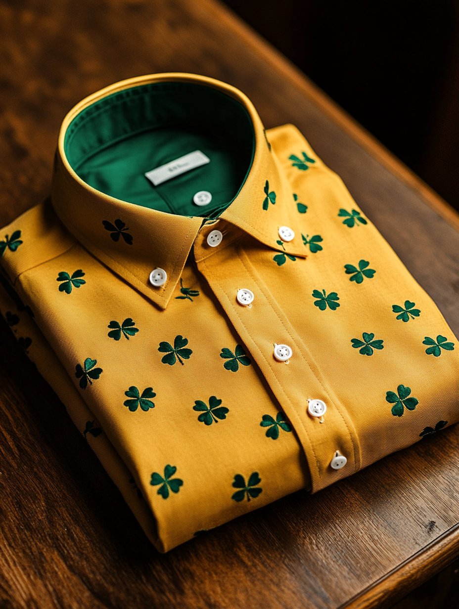 Camisa Trefoil Luxe de manga larga para hombre