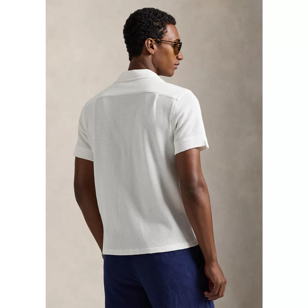 Waffle-Knit Cotton-Linen Camp Shirt - 2