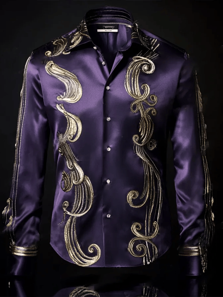Camisa de lujo Gorgeous de manga larga para hombre