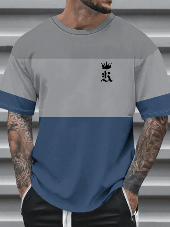 Camiseta ejecutivo casual estampado para hombre