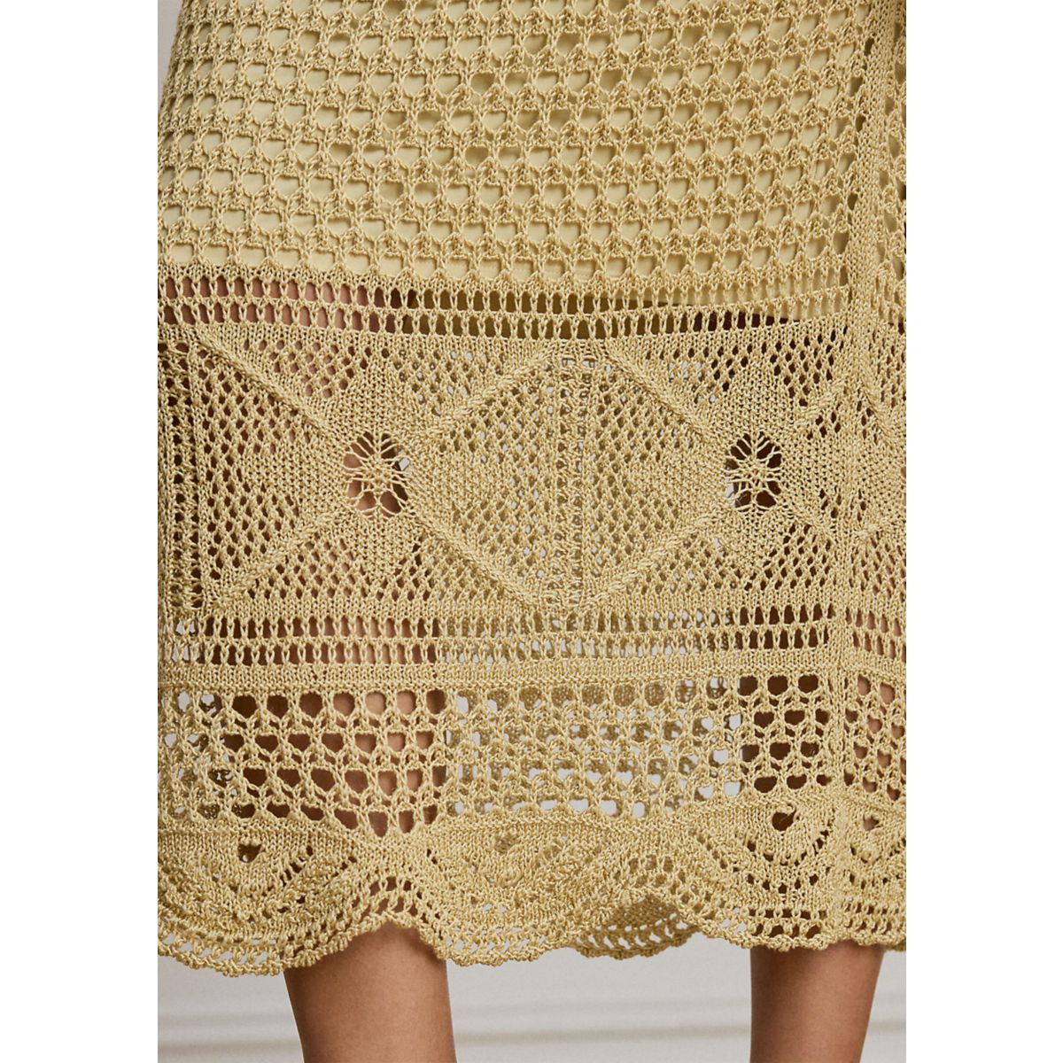 Pointelle-Knit Linen-Blend Midi Skirt - 3