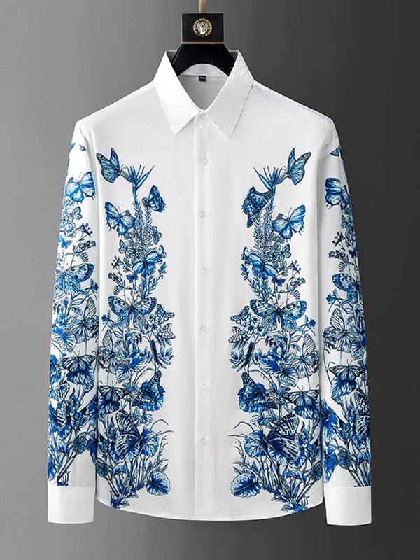 Camisa Light de lujo ejecutivo floral diseño para hombre