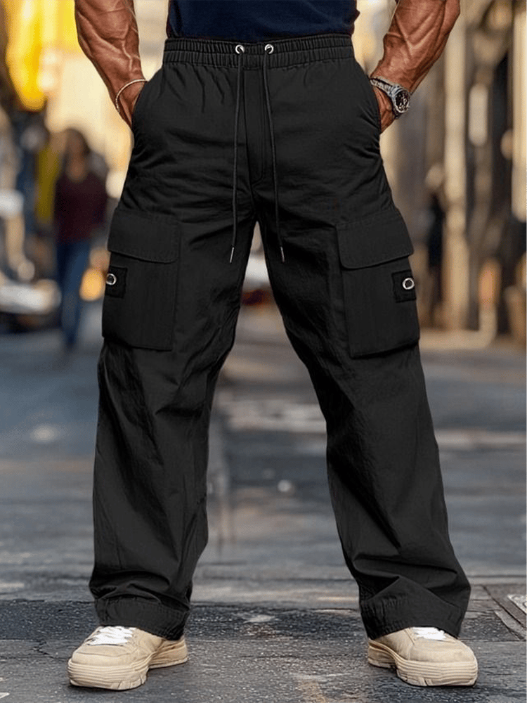 Vintage Multi-bolsillo Overalls para hombre
