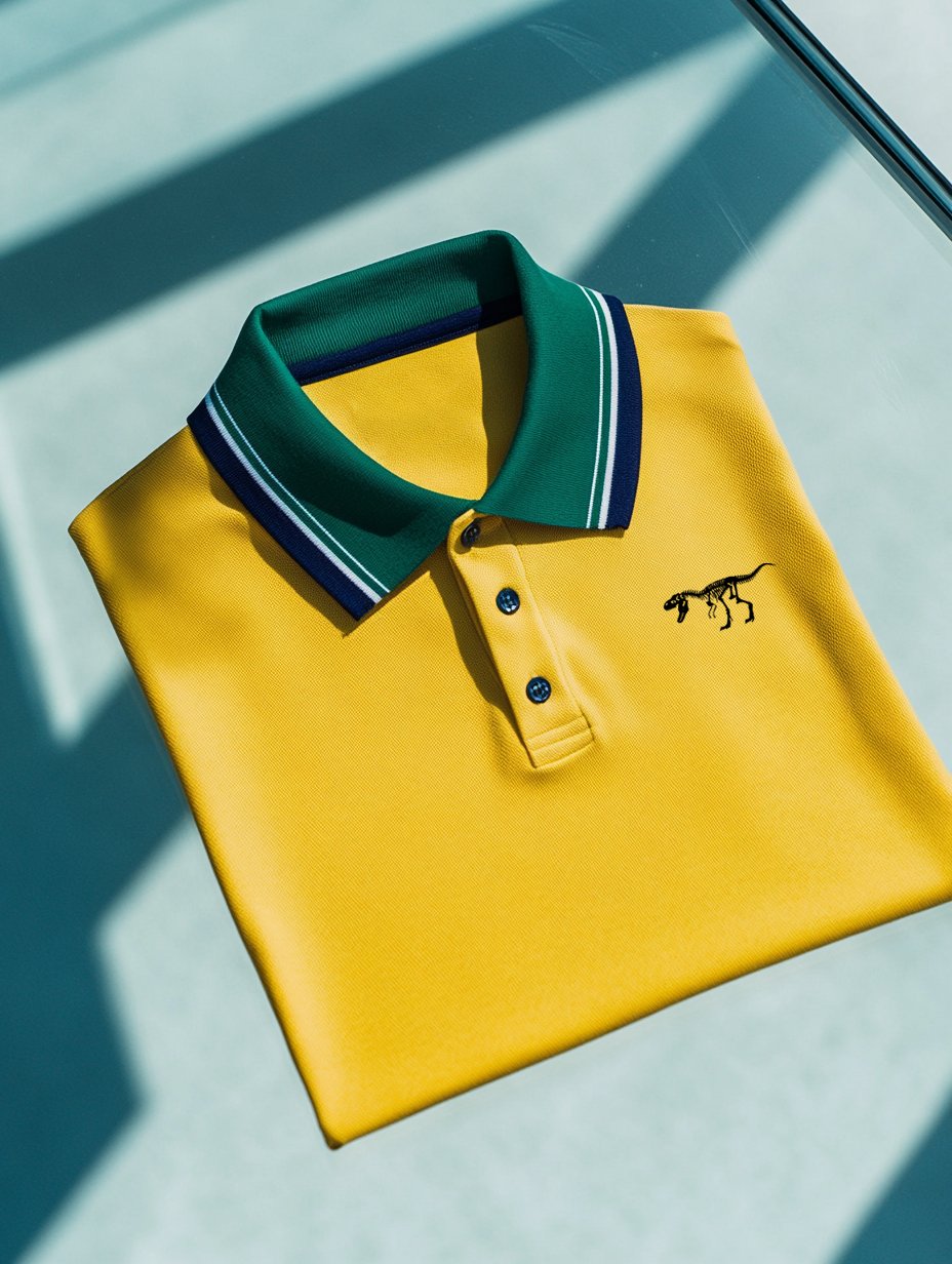 Camisa polo ejecutivo casual Artistic Button de manga corta para hombre