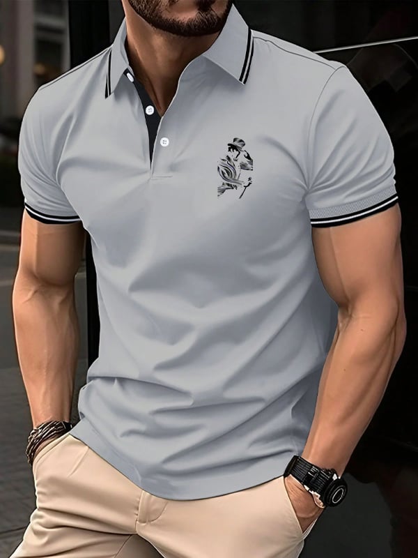 Casual cierre Polo para hombre