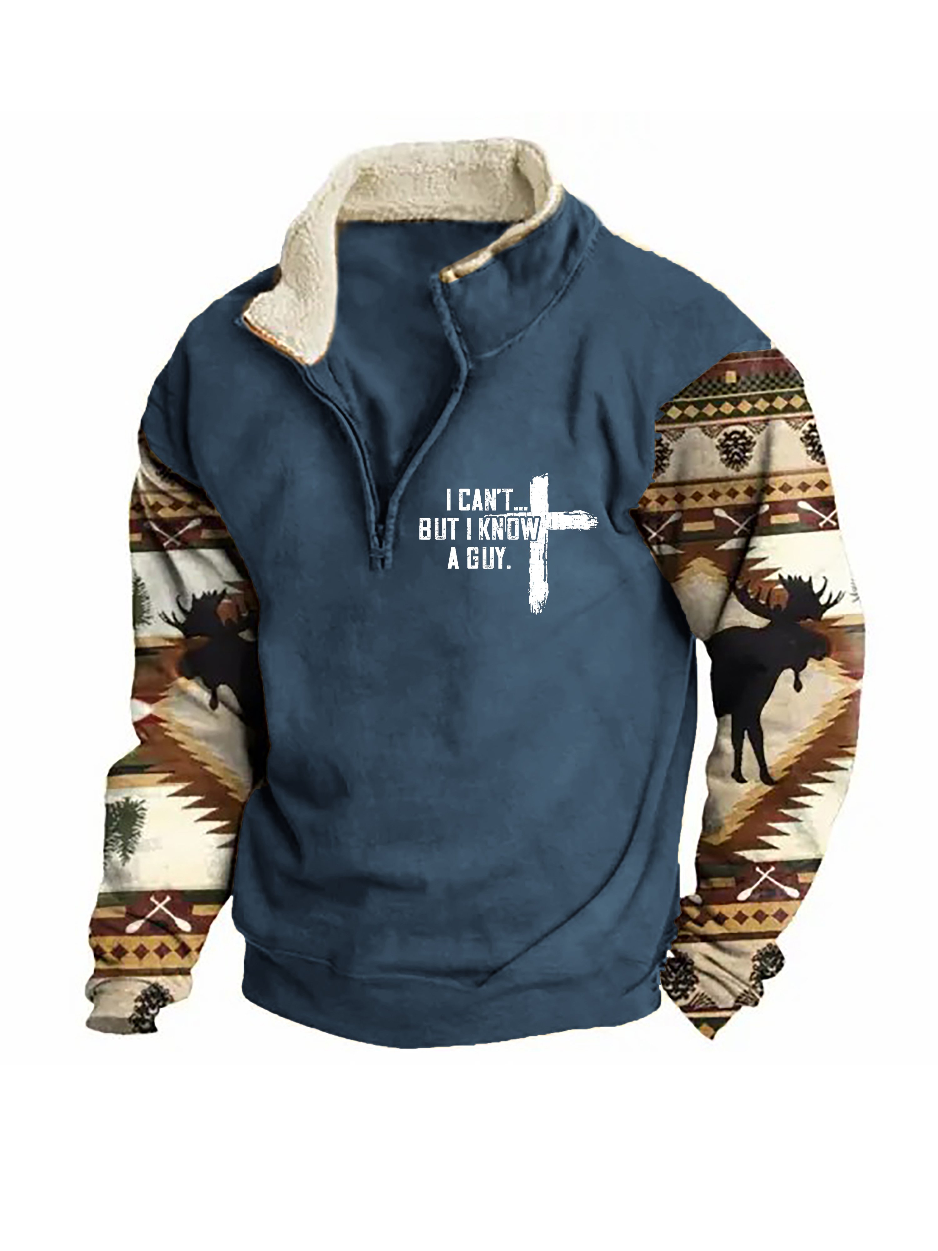 Sudadera I Can't But I Know A Guy Zip Colorblock Stand cuello para hombre
