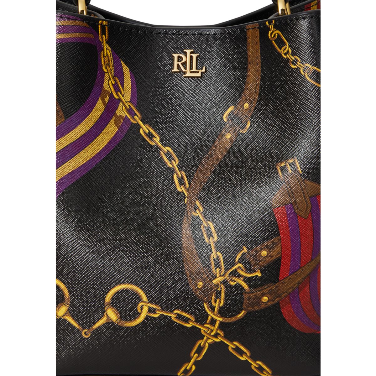 Belting-Print Small Reese Bucket Bag - 6