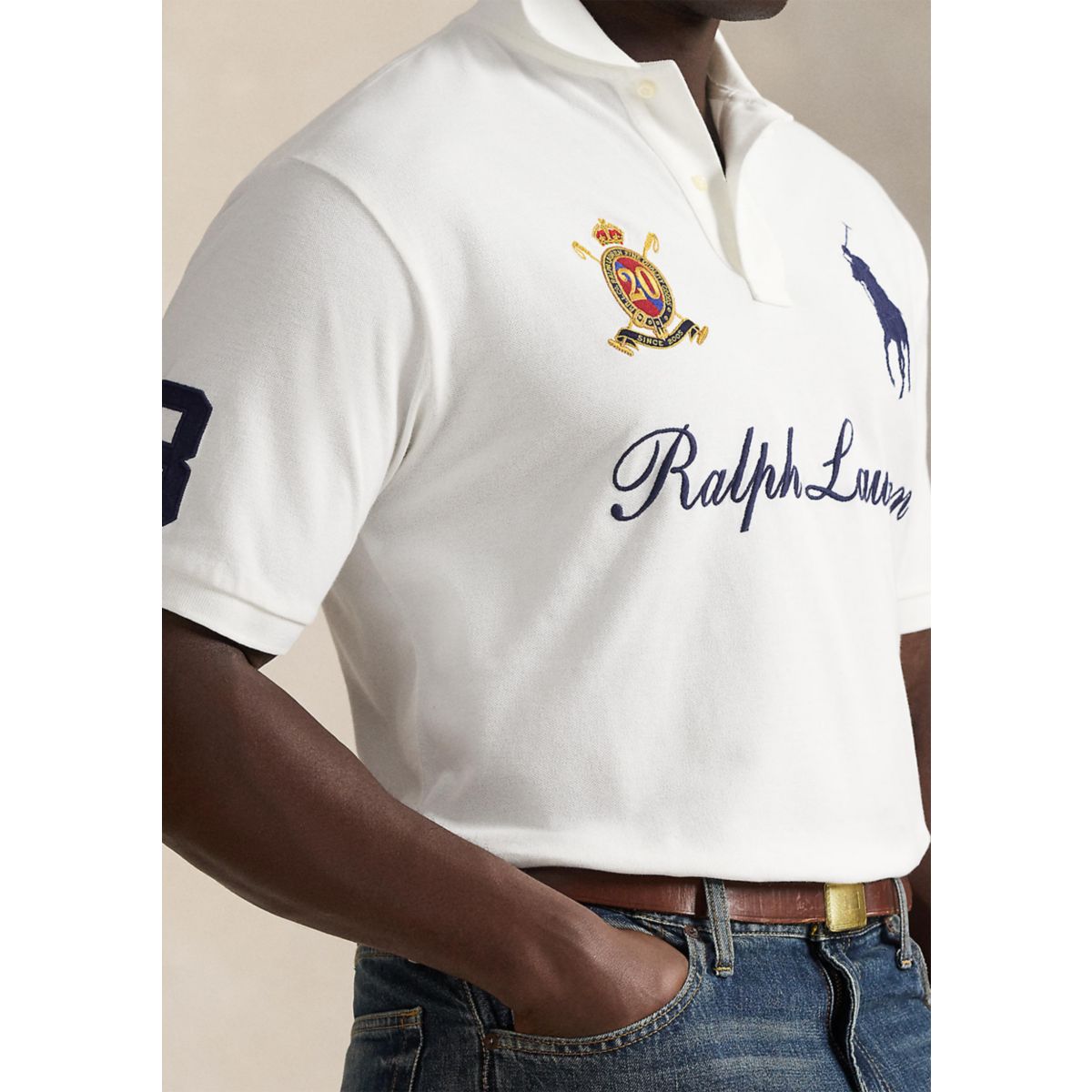 Big & Tall Big Pony 20th Anniversary Crest Polo Shirt - 3