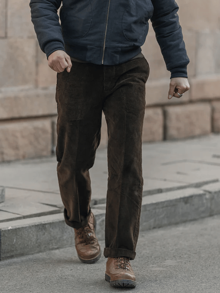 Pantalón pana casual para hombre