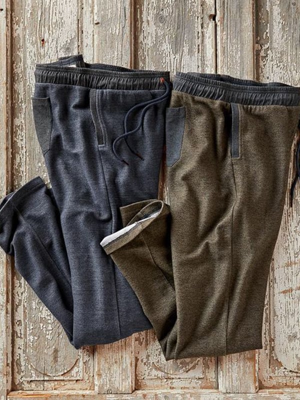 Pantalón vintage para exterior Sports a rayas Lace-Up para hombre