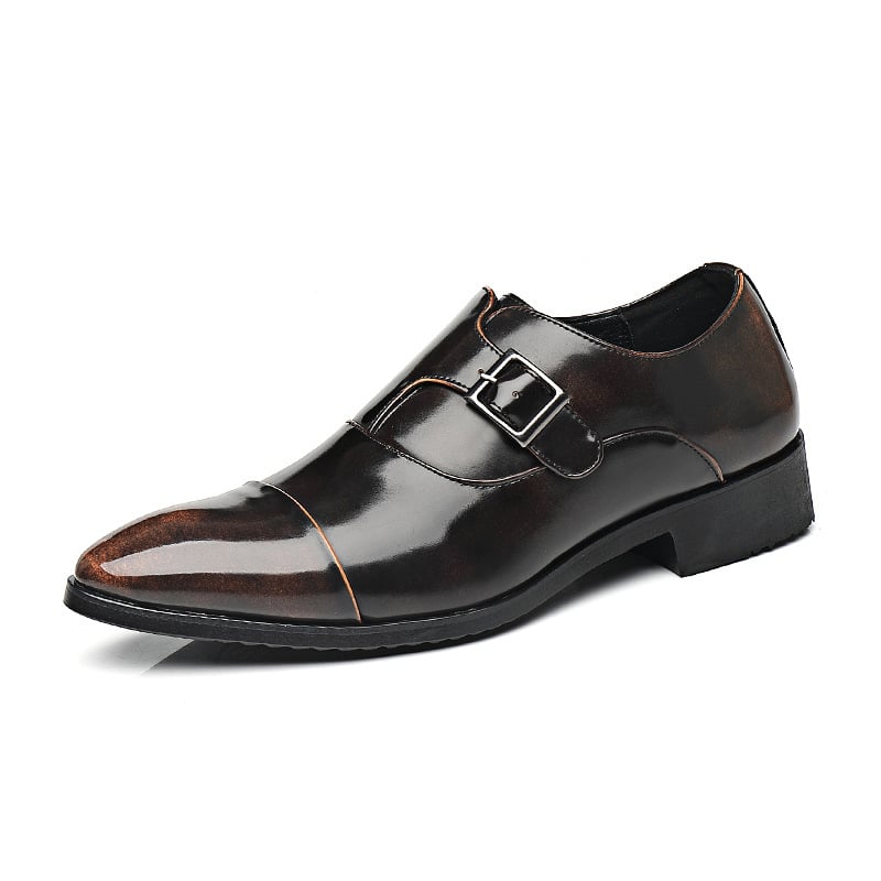 Zapatos Black Pointed Toe European And American British Style ejecutivo para hombre