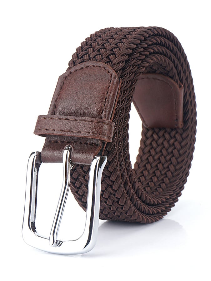 para hombre para exterior training canvas elastic braided belt