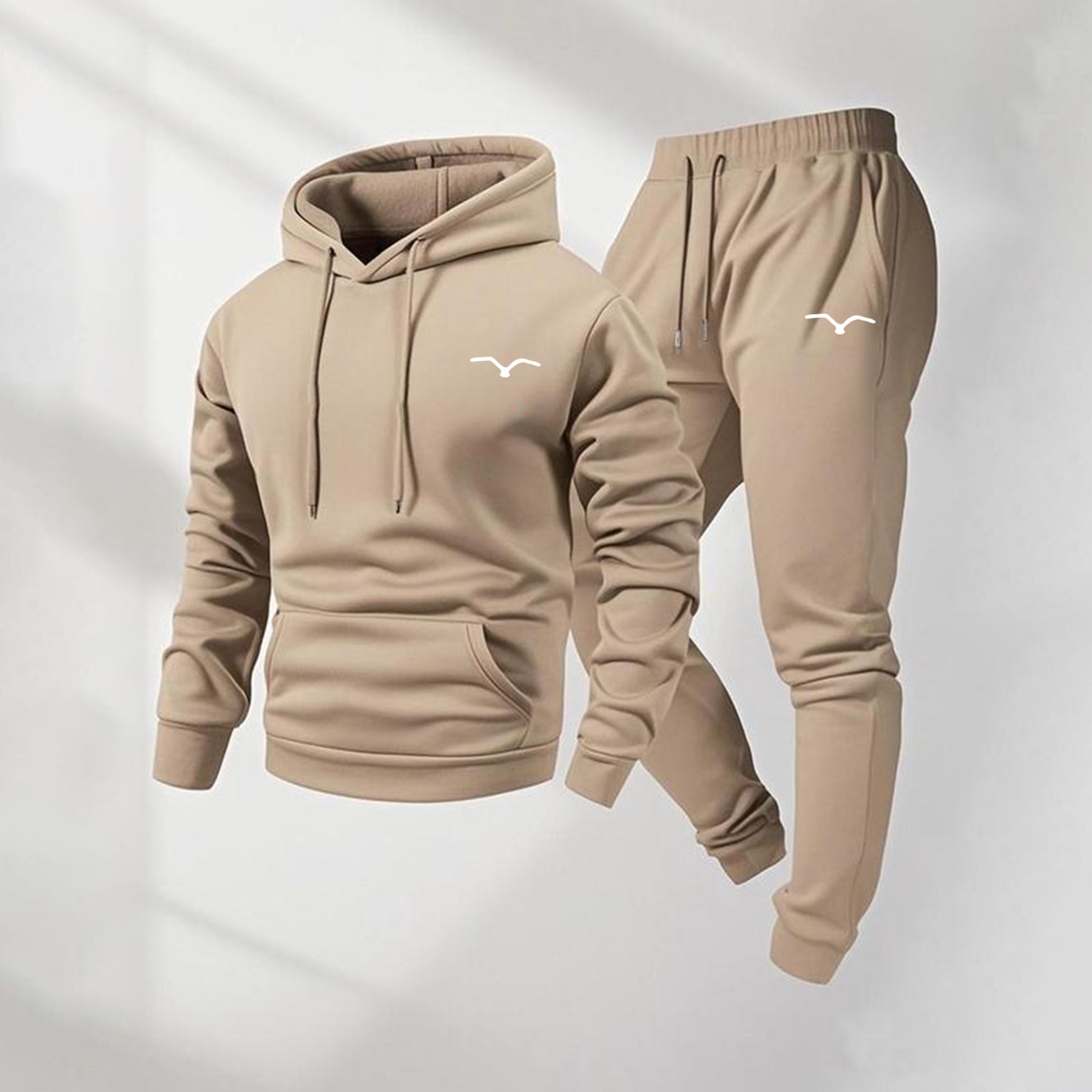 Sudadera con capucha Pattern estampado and Drawstring Sweatpantalón Set, Menswear, casual Athletic de manga larga Hooded chaqueta & Trousers for Fall & Winter, Clothing for para uso diario Wear, Sportswear Indoor para exterior, Tracksuit, Athleisure para hombre