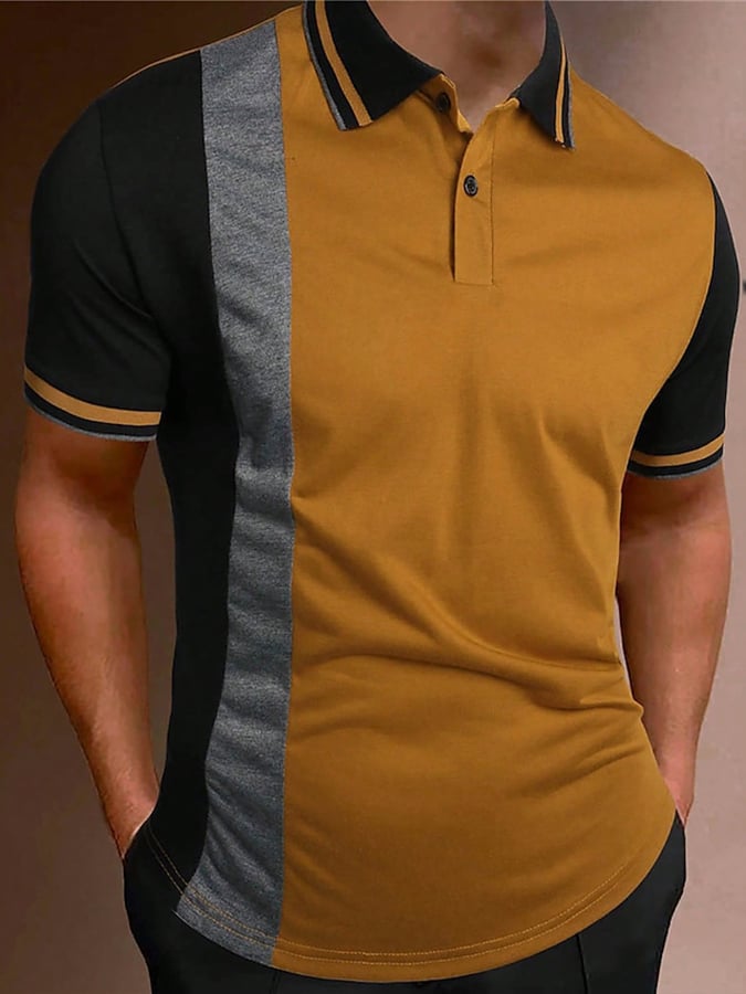 Camisa polo estampado solapa Pullover casual