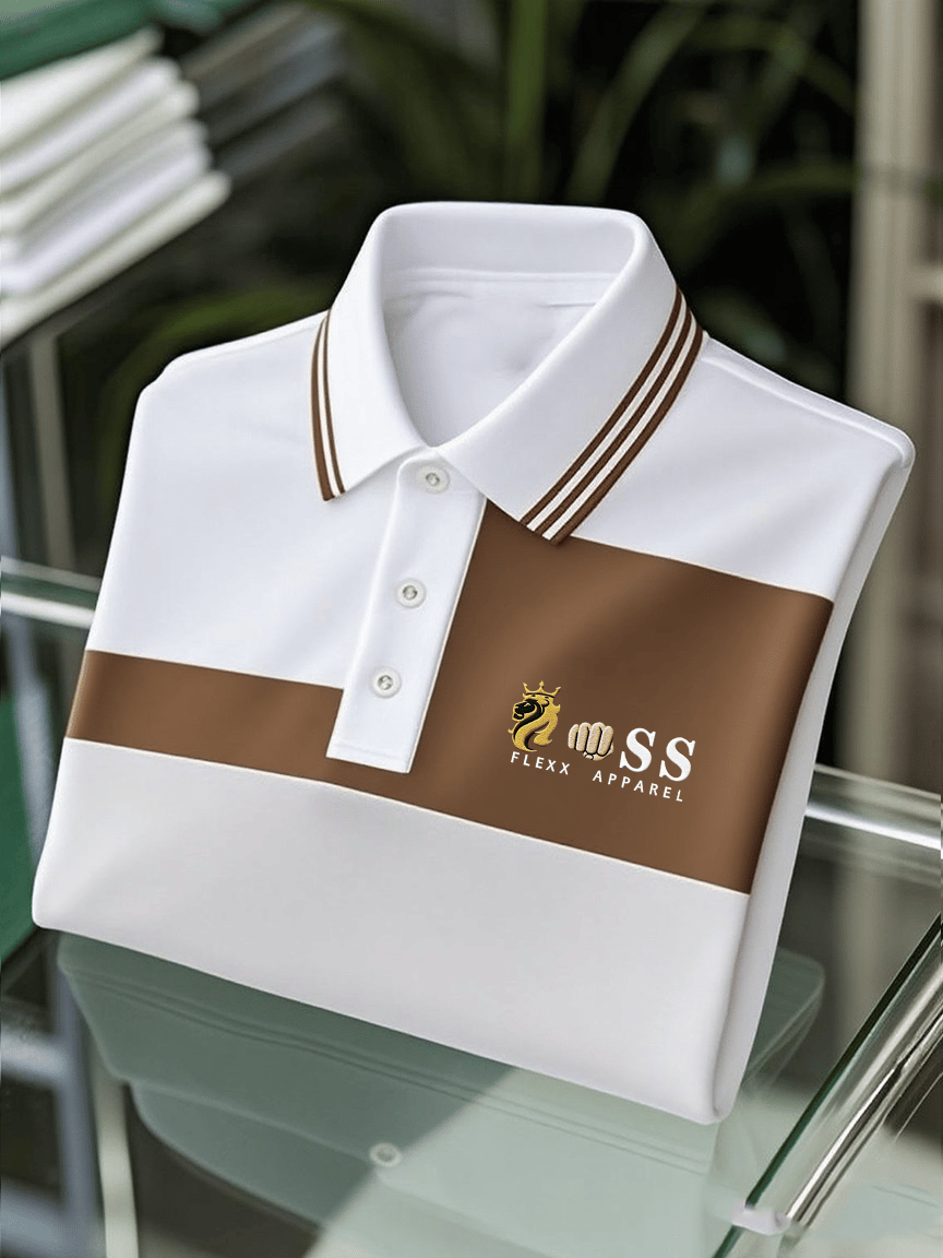 para hombre ejecutivo casual estampado de manga corta camisa polo