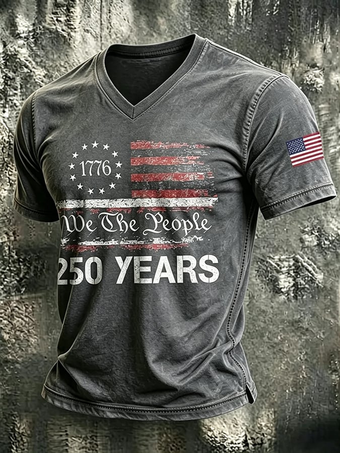 Camiseta American 250 estampado casual para hombre
