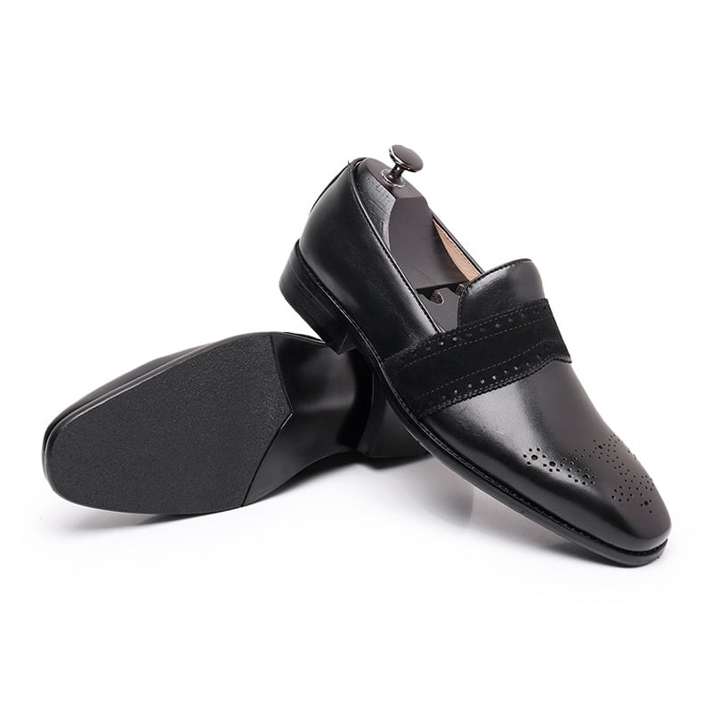 Zapatos ejecutivo casual Patchpara trabajo Flat Bottom Top Layer Cowhide cuero para hombre