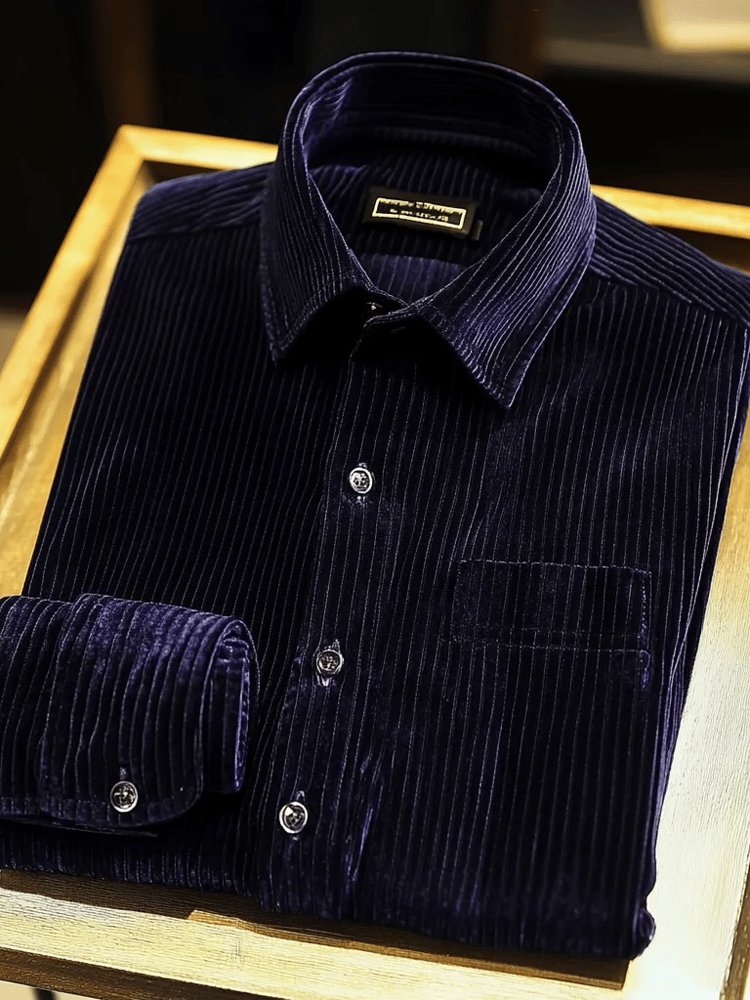 Camisa vintage ejecutivo Flannel de manga larga para hombre