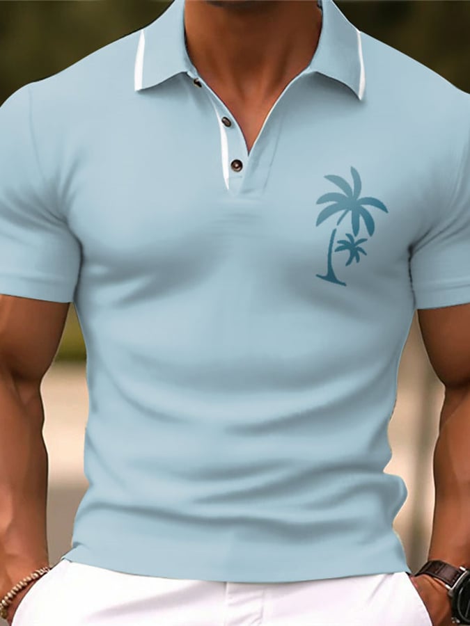 Camisa polo de moda de manga corta para hombre