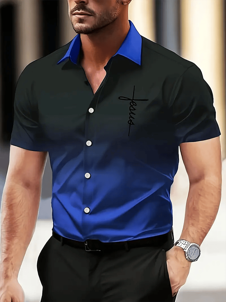 Camisa ejecutivo de manga corta para hombre