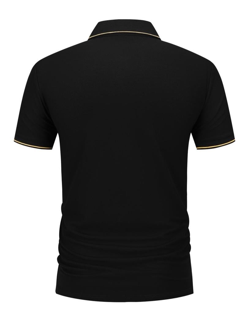 Camisa polo ejecutivo casual Logo Button de manga corta para hombre