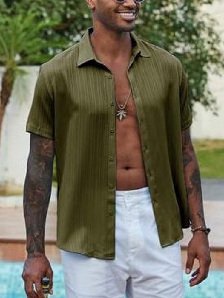 Camisa ejecutivo casual Muscle para hombre