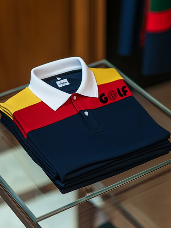 Camisa polo clásico ejecutivo Golf Logo de manga corta para hombre