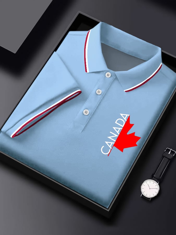 Casual Canadian Contrast Polo para hombre