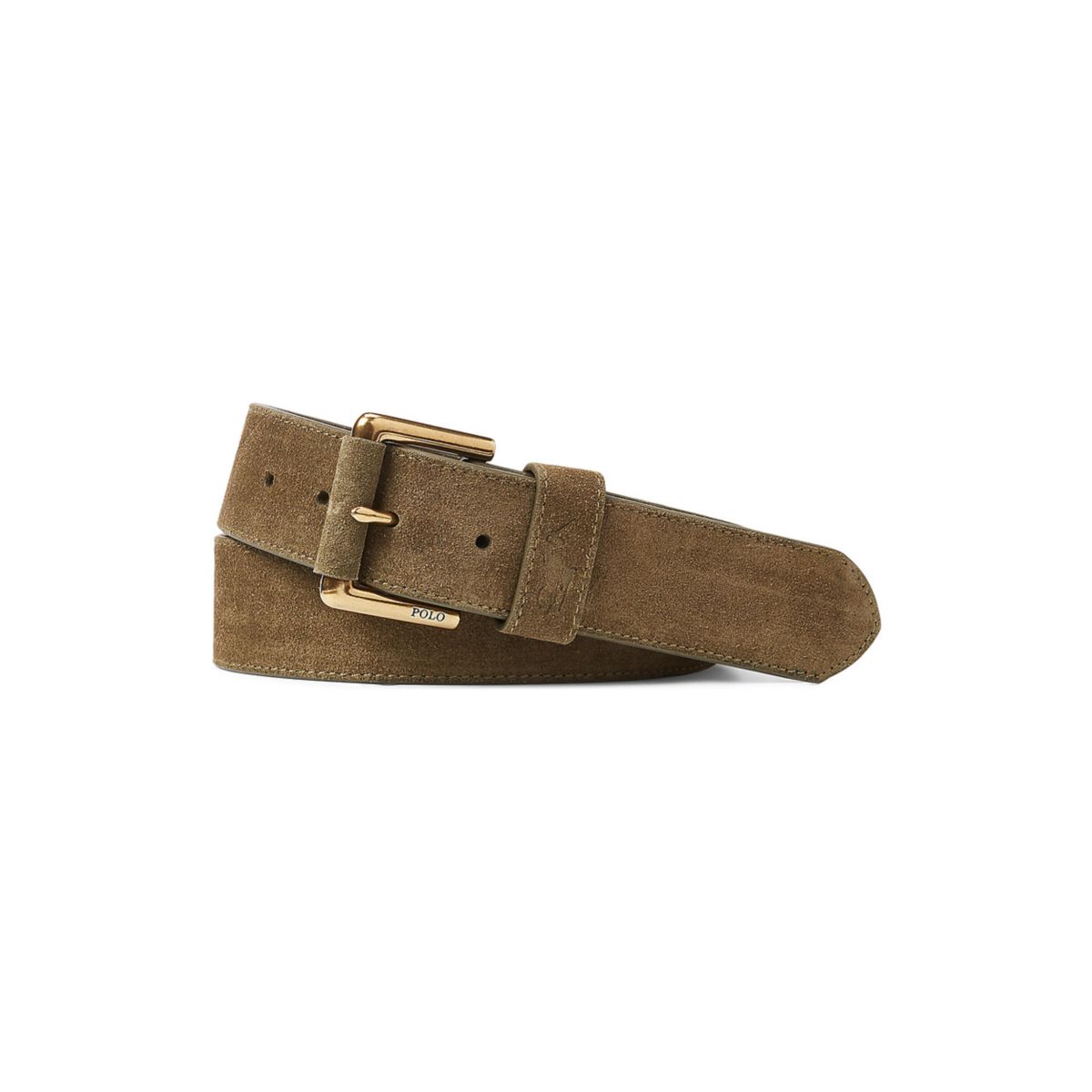 Roller-Buckle Suede Belt - 1