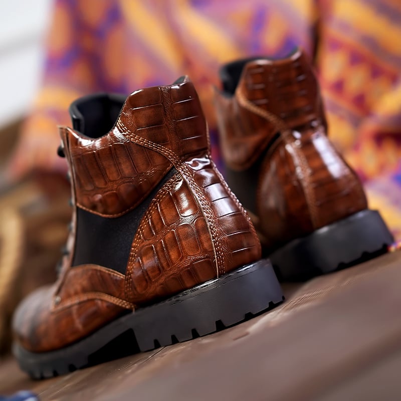 Botas High-end cuero Painted Colors Quality de lujo Men Causal