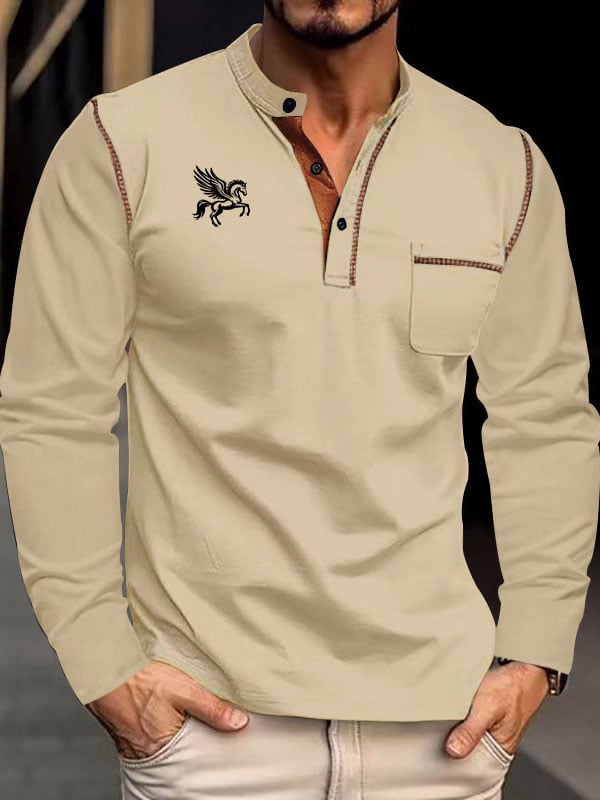 Camisa polo ejecutivo rayas Logo con botones de manga corta para hombre