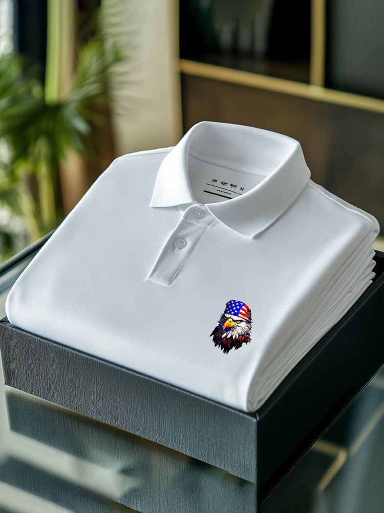 Camisa polo ejecutivo casual Button de manga corta para hombre