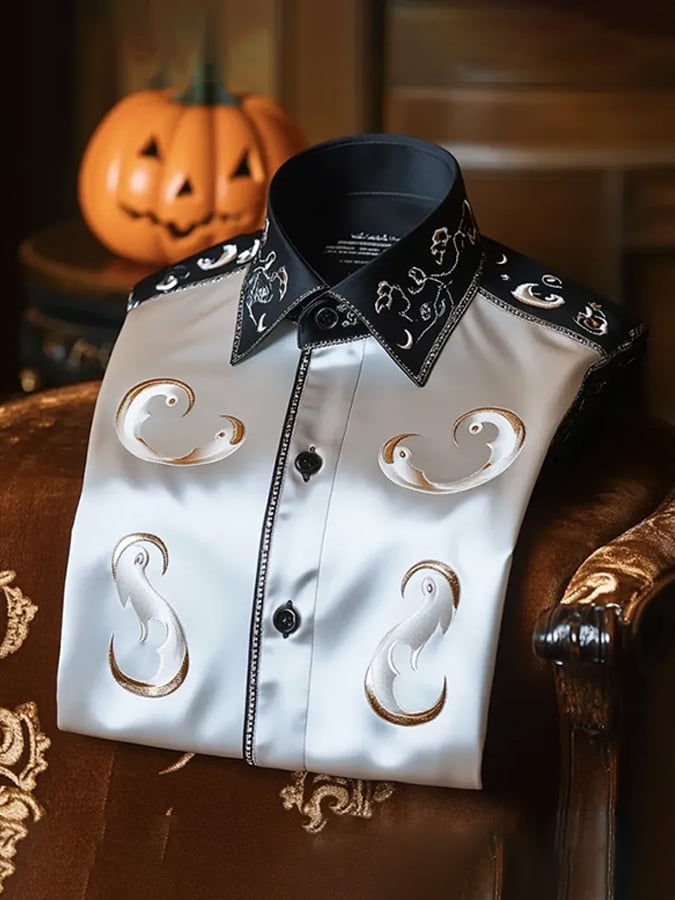 Camisa seda Cross de lujo ejecutivo de manga larga para hombre
