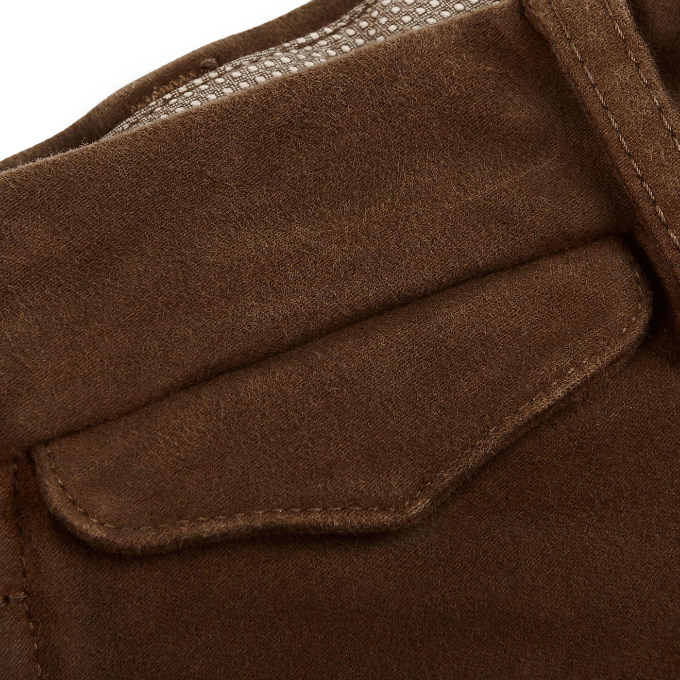 Chestnut Brown Washed Moleskin de algodón Trousers