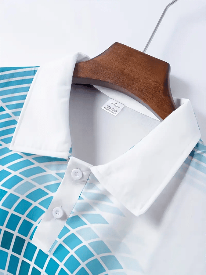 Camisa polo Golf casual estampado casual para hombre