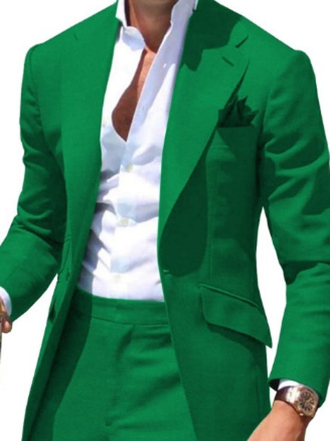 Ejecutivo Double Breasted Side Suit Two-Piece Suit para hombre