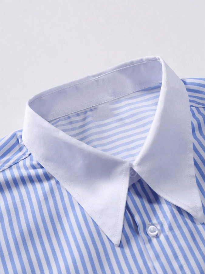 Camisa a rayas ejecutivo casual para hombre