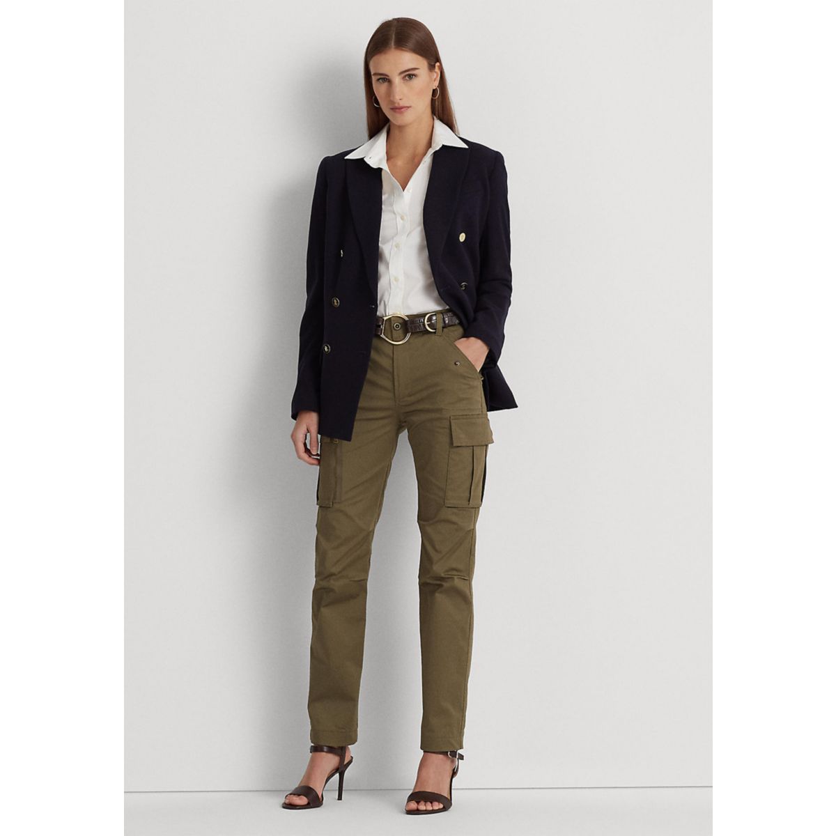 Double-Breasted Wool Crepe Blazer - 5