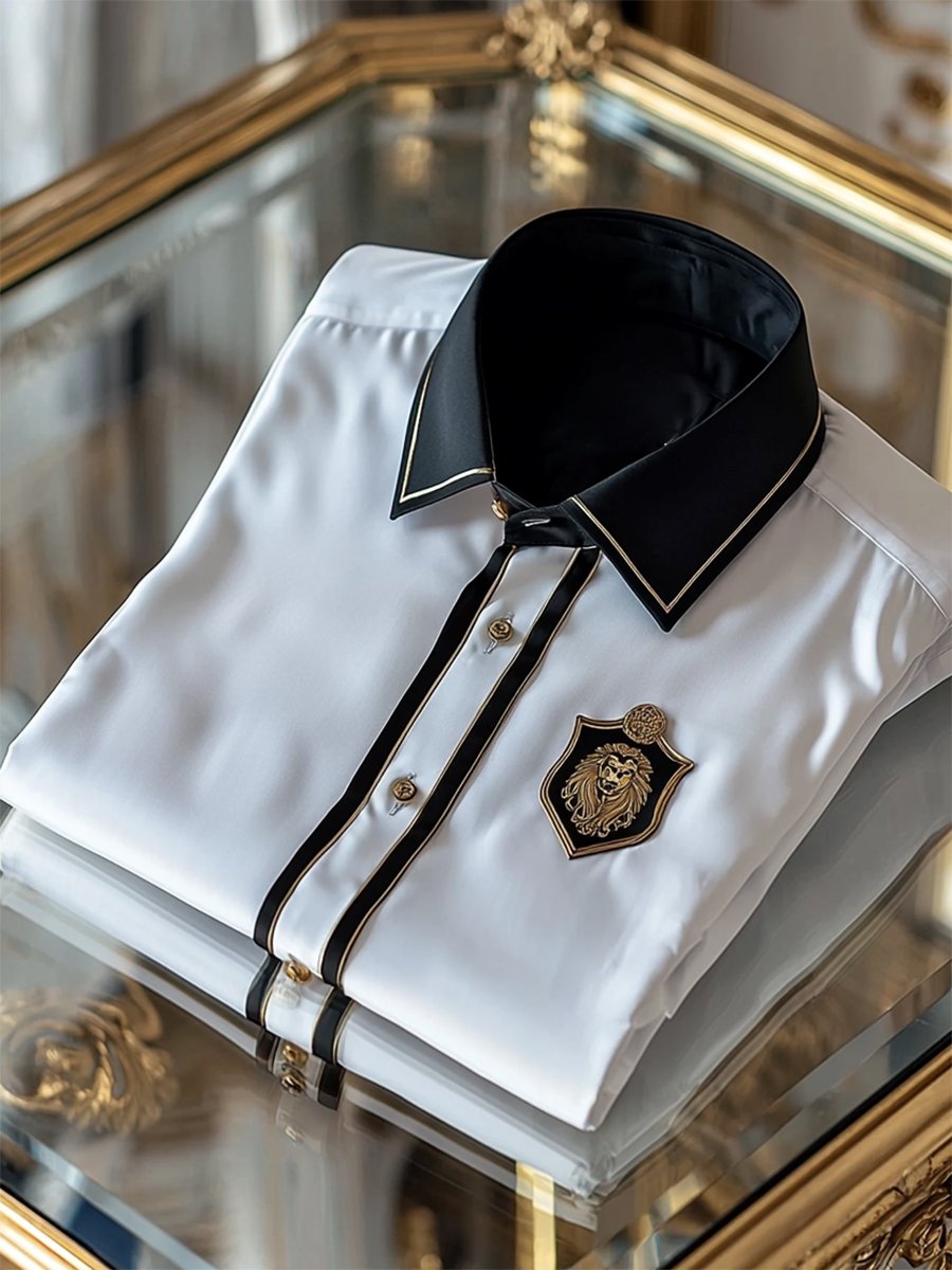 Camisa Luxe satén de manga larga para hombre